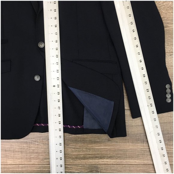 Egara Mens Blazer‎ Sport Coat Two Button Jacket Wool Size 42R Slim Casual Suits - Picture 13 of 13